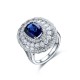 Ruif Jewelry Classic Design S925 Silver 4.005ct Lab Grown Sapphire Ring Wedding Bands ring