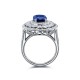 Ruif Jewelry Classic Design S925 Silver 4.005ct Lab Grown Sapphire Ring Wedding Bands ring