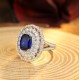 Ruif Jewelry Classic Design S925 Silver 4.005ct Lab Grown Sapphire Ring Wedding Bands ring