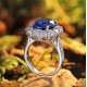 Ruif Jewelry Classic Design S925 Silver 9.145ct Lab Grown Sapphire Ring Wedding Bands ring