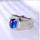 Ruif Jewelry Classic Design S925 Silver 2.86ct Lab Grown Sapphire Ring Wedding Bands ring