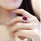 Ruif Jewelry Classic Design S925 Silver 7.56ct Lab Grown Ruby Ring Wedding Bands