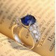 Ruif Jewelry Classic Design S925 Silver 5.0ct Lab Grown Sapphire Ring Wedding Bands ring