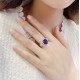 Ruif Jewelry Classic Design S925 Silver 5.0ct Lab Grown Sapphire Ring Wedding Bands ring