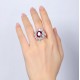 Ruif Jewelry Classic Design S925 Silver 8.64ct Lab Grown Ruby And Royal Blue Sapphire Ring Wedding Bands