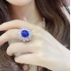 Ruif Jewelry Classic Design S925 Silver 8.64ct Lab Grown Ruby And Royal Blue Sapphire Ring Wedding Bands