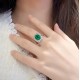 Ruif Jewelry Classic Design S925 Silver 3.27ct Lab Grown Emerald Ring  Royal Blue Sapphire Ruby Asscher Cut Gemstone Jewelry Wedding Bands