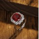 Ruif Jewelry Classic Design S925 Silver 3.27ct Lab Grown Emerald Ring  Royal Blue Sapphire Ruby Asscher Cut Gemstone Jewelry Wedding Bands