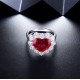 Ruif Jewelry Classic Design S925 Silver 7.55ct Lab Grown Ruby and sapphire Ring Wedding Bands