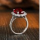 Ruif Jewelry Classic Design S925 Silver 8.5ct Lab Grown Ruby And Royal Blue Sapphire Ring Wedding Bands