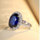 Ruif Jewelry Classic Design S925 Silver 8.5ct Lab Grown Ruby And Royal Blue Sapphire Ring Wedding Bands