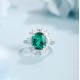 Ruif Jewelry Classic Design S925 Silver 2.64ct Lab Grown Emerald  Ruby and Sapphire Ring Wedding Bands