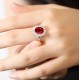 Ruif Jewelry Classic Design S925 Silver 2.64ct Lab Grown Emerald  Ruby and Sapphire Ring Wedding Bands