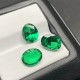 Ruif Jewelry New Arrival Oval Shape Lab Grown Tasvorite Green Color Gemstone for Diy Jewelry Making