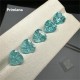 Ruif Jewelry Popular Lab Grown Paraiba Sapphire Loose Crushed Ice Cutting Heart Shape Semi-precious Stone Sales 