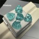 Ruif Jewelry Popular Lab Grown Paraiba Sapphire Loose Crushed Ice Cutting Heart Shape Semi-precious Stone Sales 