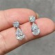 Ruif Jewelry Customized 18K White Gold 1.25ctx2pcs/0.3ctx2pcs Lab Grown Diamond Earring Classic  Engagement  Jewelry for Women