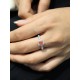 Ruif Jewelry Customized 18k White Gold 1.04ct  fancy pink Lab Grown Diamond Eternity Rings Engagement Wedding Band Rings for Women Fine Jewelry