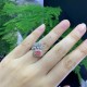 Ruif Jewelry Customized 18k White Gold 0.83ct  fancy pink Lab Grown Diamond Eternity Rings Engagement Wedding Band Rings for Women Fine Jewelry