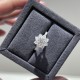 Ruif Jewelry Customized 18K White Gold 1.0ct Lab Grown Diamond Ring Classic Sun flower Engagement Band Jewelry for Women