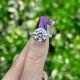 Ruif Jewelry Customized PT950 5ct Lab Grown Diamond Ring Classic Style Engagement Band Jewelry 