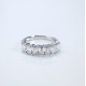 Ruif Jewelry Customized 18k White Gold 0.3ctx7pcs Each Lab Grown Diamond Eternity Rings Engagement Wedding Band Rings for Women Fine Jewelry