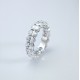 Ruif Jewelry Customized 18k White Gold 0.3ct Each Lab Grown Diamond Eternity Rings Engagement Wedding Band Rings 