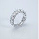 Ruif Jewelry Customized 18k White Gold 0.3ct Each Lab Grown Diamond Eternity Rings Engagement Wedding Band Rings 