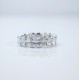 Ruif Jewelry Customized 18k White Gold 0.3ct Each Lab Grown Diamond Eternity Rings Engagement Wedding Band Rings 