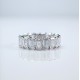 Ruif Jewelry Customized 18k White Gold 0.3ct Each Lab Grown Diamond Eternity Rings Engagement Wedding Band Rings for Women Fine Jewelry