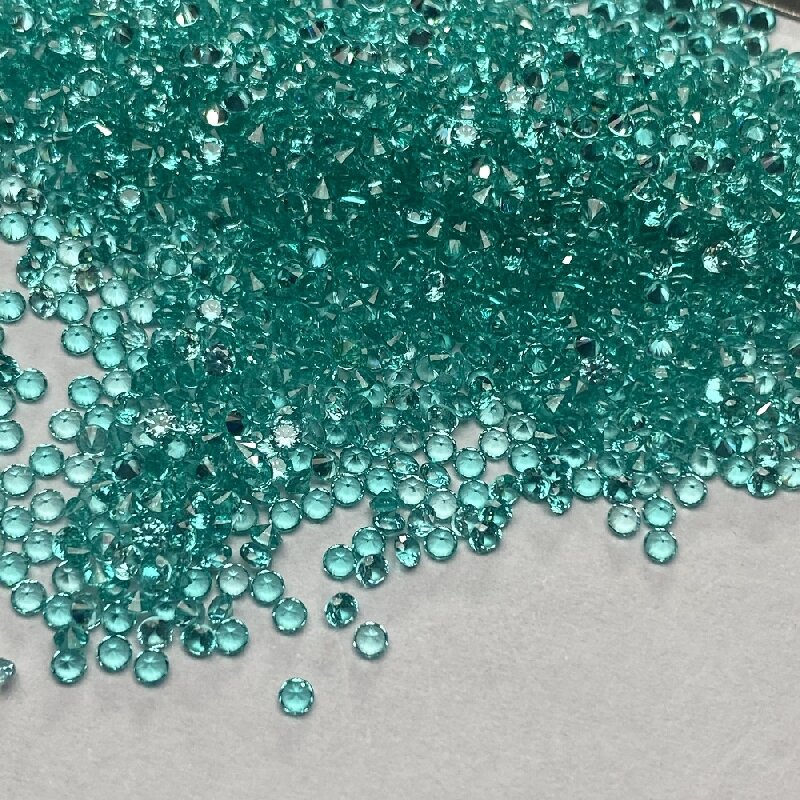 Ruif Jewelry Small Sizes 0.8-4.0mm Round Shape Lab Grown Paraiba Loose Gemstone for Jewelry Making