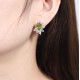 Ruif Jewelry Classic Design S925 Silver 6.44ct Natural Garnet/5.72ct Natural Peridot Earrings Gemstone Jewelry