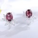 Ruif Jewelry Classic Design S925 Silver 6.44ct Natural Garnet/5.72ct Natural Peridot Earrings Gemstone Jewelry