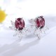 Ruif Jewelry Classic Design S925 Silver 6.44ct Natural Garnet/5.72ct Natural Peridot Earrings Gemstone Jewelry