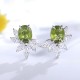 Ruif Jewelry Classic Design S925 Silver 6.44ct Natural Garnet/5.72ct Natural Peridot Earrings Gemstone Jewelry