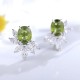 Ruif Jewelry Classic Design S925 Silver 6.44ct Natural Garnet/5.72ct Natural Peridot Earrings Gemstone Jewelry