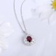 Ruif Jewelry Classic Design S925 Silver 1.84ct Natural Garnet Necklace Gemstone Jewelry