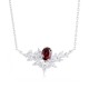 Ruif Jewelry Classic Design S925 Silver 2.3ct Natural Garnet Necklace Gemstone Jewelry