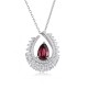 Ruif Jewelry Classic Design S925 Silver 2.56ct Natural Garnet Necklace Gemstone Jewelry