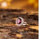 Ruif Jewelry Classic Design S925 Silver 3.62ct Natural Garnet Ring Gemstone Jewelry