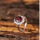 Ruif Jewelry Classic Design S925 Silver 3.62ct Natural Garnet Ring Gemstone Jewelry