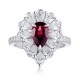 Ruif Jewelry Classic Design S925 Silver 1.345ct Natural Garnet Ring Gemstone Jewelry