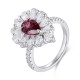 Ruif Jewelry Classic Design S925 Silver 1.345ct Natural Garnet Ring Gemstone Jewelry