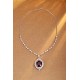 Ruif Jewelry Classic Design S925 Silver 18.68ct Natural Garnet Necklace Gemstone Jewelry