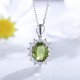 Ruif Jewelry Classic Design S925 Silver 2.735ct/3.56ct/1.34ct Natural Peridot Earrings/Necklace/Ring Gemstone Jewelry