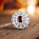 Ruif Jewelry Classic Design S925 Silver 1.83ct Natural Garnet Ring Gemstone Jewelry