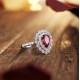 Ruif Jewelry Classic Design S925 Silver 1.6ct Natural Garnet Ring Gemstone Jewelry