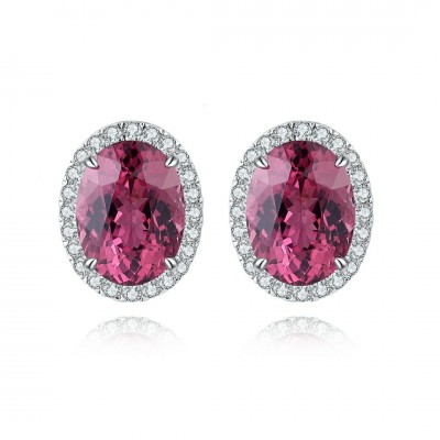 Ruif Jewelry Classic Design S925 Silver 2.295ct/2.85ct Natural Garnet Earrings/Necklace Gemstone Jewelry