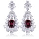 Ruif Jewelry Classic Design S925 Silver 4.63ct Natural Garnet Earrings Gemstone Jewelry