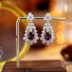 Ruif Jewelry Classic Design S925 Silver 4.63ct Natural Garnet Earrings Gemstone Jewelry